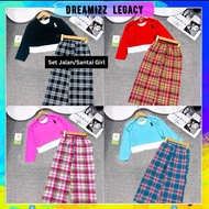 P0L0 Girl Kids Set Jalan Retro | 1y - 5y/6y