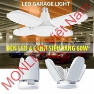 [ Bảo hành 1 Năm] Bóng đèn LED 4 cánh 60W Siêu sáng