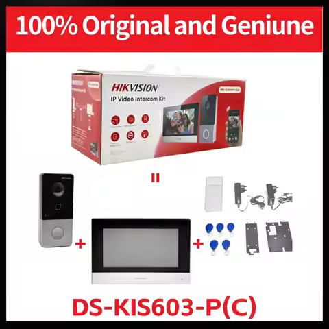 Hikvision DS-KIS603-P(C) Video Intercom Kit DS-KV6113-WPE1(C) POE/Wifi Villa Door Station DS-KH6320-