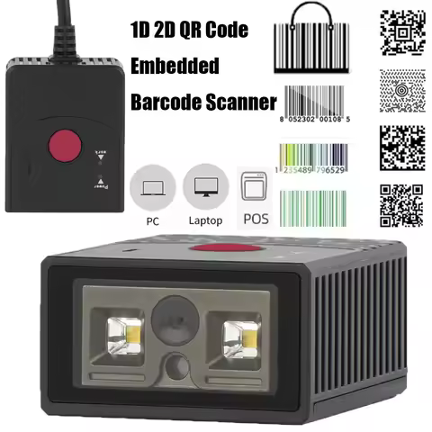 Leshine Embedded Barcode Scanner 1D 2D QR Code USB-HID USB-COM RS232 Fixed Mount Barcode Reader for 
