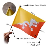 Small Bhutan Country Mini Hand Flag 14x20 cm - Parade & Festival Accessories - Nazhifa Printing Qual