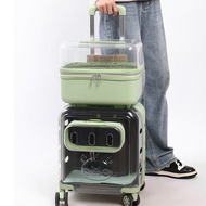 [Ready Stock Limited Time Seckill] Pet Trolley Case Cat Bag Dog Bag Outing Portable Double-Layer Two