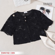 Áo khoác ren vạt chéo nữ Younger by Cardina dáng ngắn thời trang 5YARC11