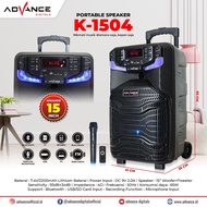 【READY STOCK】Advance K1504 Speaker Meeting Bluetooth Salon Aktif 15"inch wooofer dengan tweeter Gratis 1 Mic Karoke  Beli 1 gratis 1mikrofon gratis+kendali jarak jauh