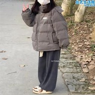 冬季羽絨棉衣女黑色2023年新款韓系寬鬆顯瘦加厚短款連帽鋪棉外套外套