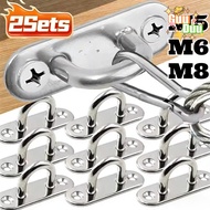 [GUUDUU] 1/2Sets 316 Stainless Steel Oval Hooks - Hardware Accessories - Wall Mounting Anchor Rope H