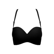 WACOAL NON-WIRED BRA / MOULD CUP / HALF CUP / REMOVABLE SHOULDER STRAPS ES5606 BLACK Size 70C 华歌尔无钢圈