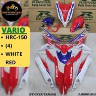(STICKER TANAM/AIRBRUSH) RAPIDO COVER SET VARIO HRC-150 (4) WHITE RED