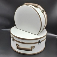 Model Room Semicircle Storage Box Leather Portable Storage Box Cloakroom Decoration Ornaments Bedroo