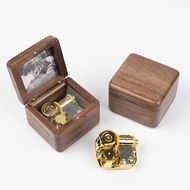 Wholesale Wooden Walnut sankyo Ornaments Music Box Music Box Photo Frame Photo Movement Creative Bir