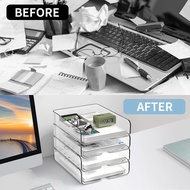 4-Tier Paper Organizer for Desk Stackable Desk Organizer Paper Tray Desk Accessories & Workspace Org