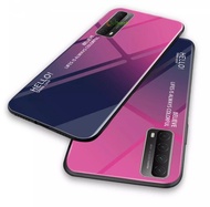 [ส่งจากไทย] Case Huawei Y7A เคสหัวเว่ย เคสกระจกสองสี เคสเงาไล่สี ขอบนิ่ม TPU CASE เคส Huawei Y7a
