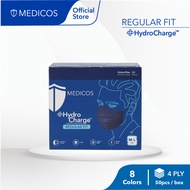 MEDICOS Regular Fit 175 HydroCharge™ 4 Ply Surgical Face Mask - Assorted Color Size M/L (1 Box)