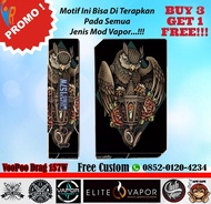 Original Garskin Mod Vape VooPoo Drag 157W Free Custom Gambar - Owl