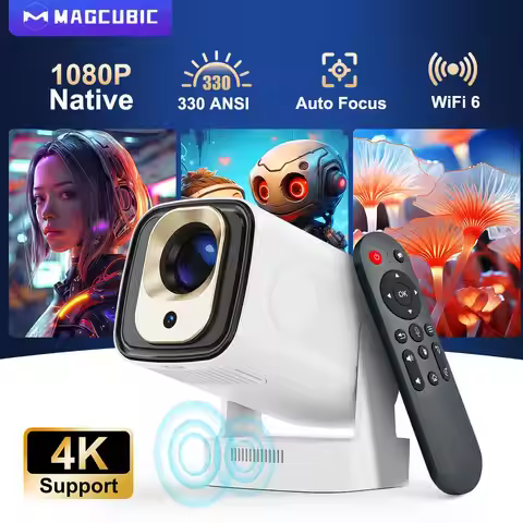 Magcubic HY310 Projector Auto Focus 4K Native 1080P 330ANSI Android11 5W Speaker Air Mouse Voice Ass