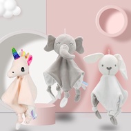 Rabbit Doll Plush Toy Baby Rattle with blanket 安抚巾and toy Quality Baby Soft Toy Rabbit Toy mainan arnab elephant unicorn