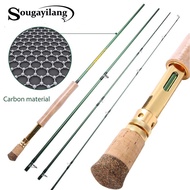 Sougayilang Fly Fishing Rod Use 2.7M 4 Sections Fly Fishing Rod Spinning Fishing Rod Outdoor Bass Fi