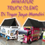 Miniatur mobil truck oleng kayu truk oleng