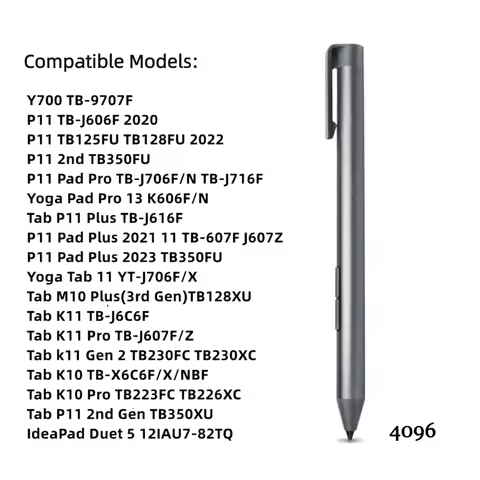 Active Touch Stylus Compatible with Lenovo Xiaoxin P11/Tab P11 Pro/Pad P11 Plus /J607/ J716 Precisio