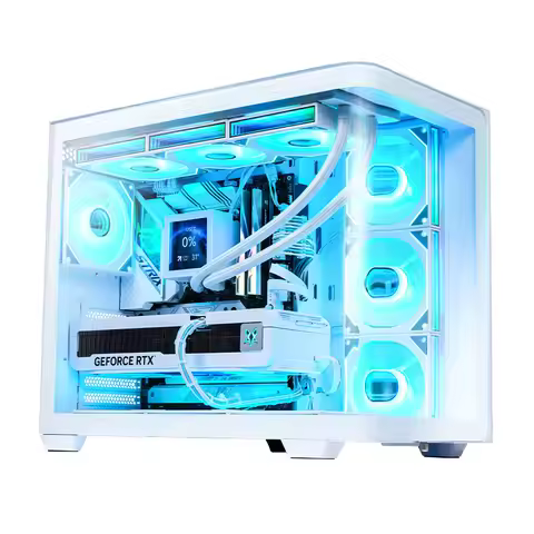 RTX5090D 5080 5070Ti White Snow Fox Graphics Card Host i7 i9 14900K Live Tour