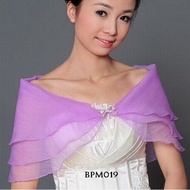 UNGU Bolero Wedding Accessories Premium Purple Women's Wedding Dress Bpm019