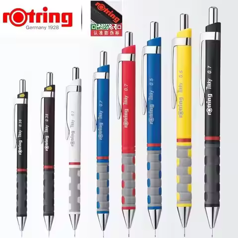 Rotring Tikky Mechanical Pencils 0.5/0.7mm Automatic Press Pencil Lightweight Plastic Body Triangula