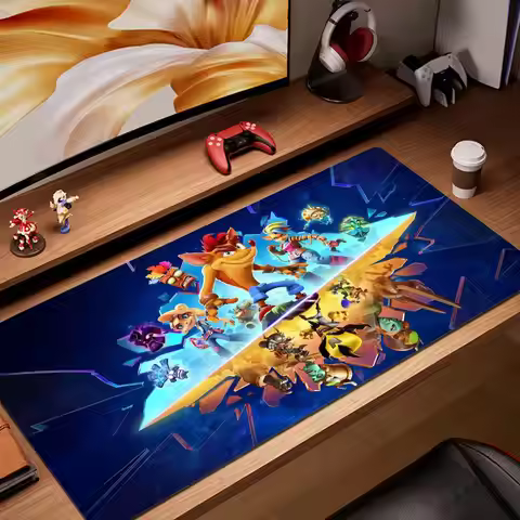 Anime Large Crash Bandicoot 4 Mause Pad Pc Gaming Accessories Desk Mat Computer Table Mouse Mats Gam