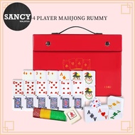 Sancy 3Player 4Player Mahjong Rummy Lami Poker Full White Set Alphapet Mahjong Board