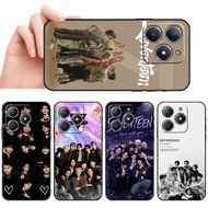 Soft black phone case for Realme C51S C67 C68 C63 C61 P1 Note 50 Group Collage Sketch casing Anti fa