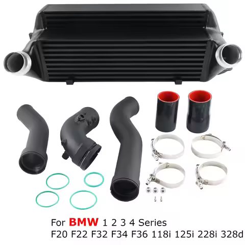 Black EVO II Intercooler for BMW 1/2/3/4 Series (F20, F22, F32, F34, F36), 118i, 125i, 228i, 328d - 