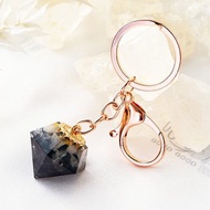 奧罡能量鑰匙圈-黑曜石+黑髮晶(含開光)│聚焦你的意念│防小人