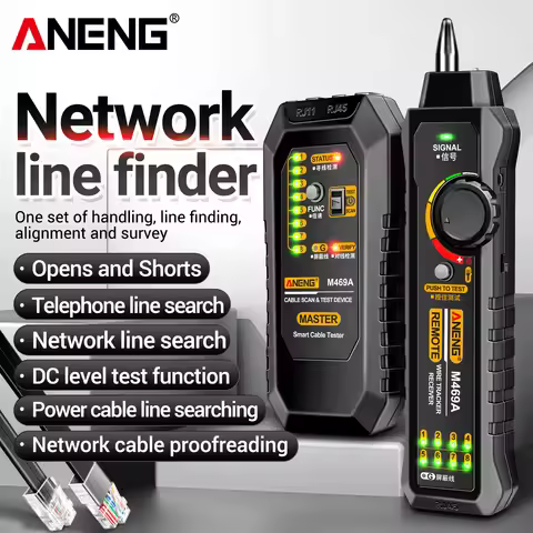 ANENG M469A Network Cable Finder Lan Rj11 Rj45 Tester Anti-Interference Testing Instrument Multifunc