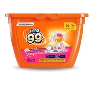 Hero99 3in1 Laundry Capsules Sakura 200g | 18+2 Pods, Haruman Tahan Lama, Anti Bakteria, SesuaiMesin