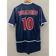 02-03 PSG RONALDINHO Paris Top Quality Home Retro Soccer Jersey custom T-shirt Football Jersey