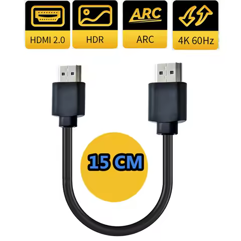 Ultra Short HDMI 2.0 Cable 4K 60Hz 15CM 4K HDR HDMI Cable with Arc/CEC/Dolvision supported for Yande