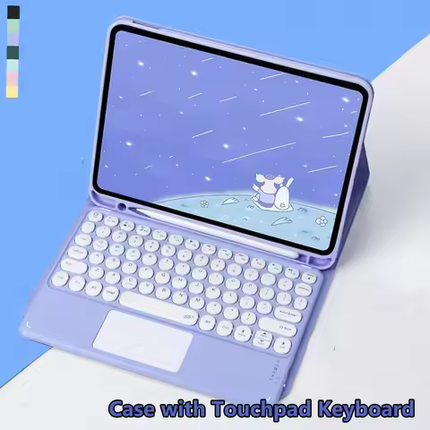 Case with Keyboard for Samsung Galaxy Tab S10 FE X520 10.9 Inch 2025 A9 Plus A9 + S9 S6 Lite 10.4 P6
