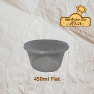 [Contents 25 Pcs] Thinwall Bowl Flat 450ml Meiji/ Flat Plastic Bowl 450ml/ Food Container 450ml Bowl