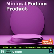 50-Set PSD Purple 3D Stage Podium Display Template File | PHOTOSHOP Editable Design Template (SW886)