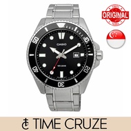 [Time Cruze] Casio MDV-107 Duro Stainless Steel Black Dial 200M Men Watch MDV-107D-1A1VDF MDV-107D-1