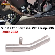 For Kawasaki ZX6R ZX 6R Ninja 636 2009 - 2022 Years Motorcycle Exhaust Escape Modified Mid Link Pipe