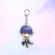 【Be worth】 Anime Obey Me Keychain Lucifer Mrmon Leviathan Asmodeus Pajamas Collection Figures Keyrin