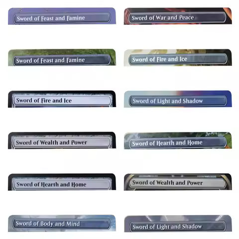 Custom High-Quality NON FOIL Cards Sword of Feast and Famine War and Peace Fire and Ice Body and Min