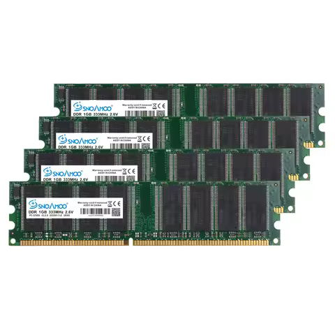 SNOAMOO DDR 1GB 333MHz 400MHz PC-3200 used desktop high-quality memory CL3 DIMM RAM 1G lifetime warr