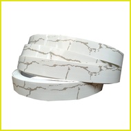 ◲ ✉ ✷ Glossy MarbleWhite Edging / Edge Banding UNICA Laminated Edge Banding PVC 10meters x 21mm x 0