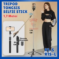 Tripod Tongsis Remote Bluetooth R1S 170cm 3in1 Tripod Monopod Narsis Stick 3in1 1.7 Meter Selfie Sti