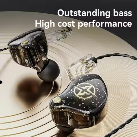 X2 Pro 3.5mm Detachable Wired Headphones Double Dynamic HiFi Earphone Bass Headset Stereo Musician M