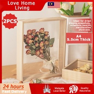 A4 Flower Frame Rose 5cm Depth Hollow Frame 3D Frame 中空5cm 干花相框DIY画框 Frem Bunga Mas Kahwin bingkai m