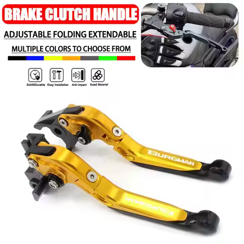 Motorcycle adjustable folding telescopic brake clutch lever for Suzuki AN 250 400/Z 1998-2020 Burgma