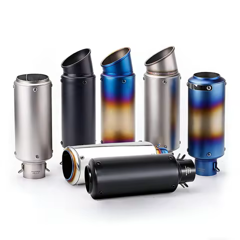 Universal 51mm Motorcycle Exhaust Inox Muffler Cylinder Exhaust Tail Tips for z900 R3 R25 MT07 MT09 