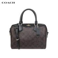 Coach Bennett 23 Adjustable Strap Zip Coated Canvas & Leather Colorblock Boston Satchel Shoulder Cro